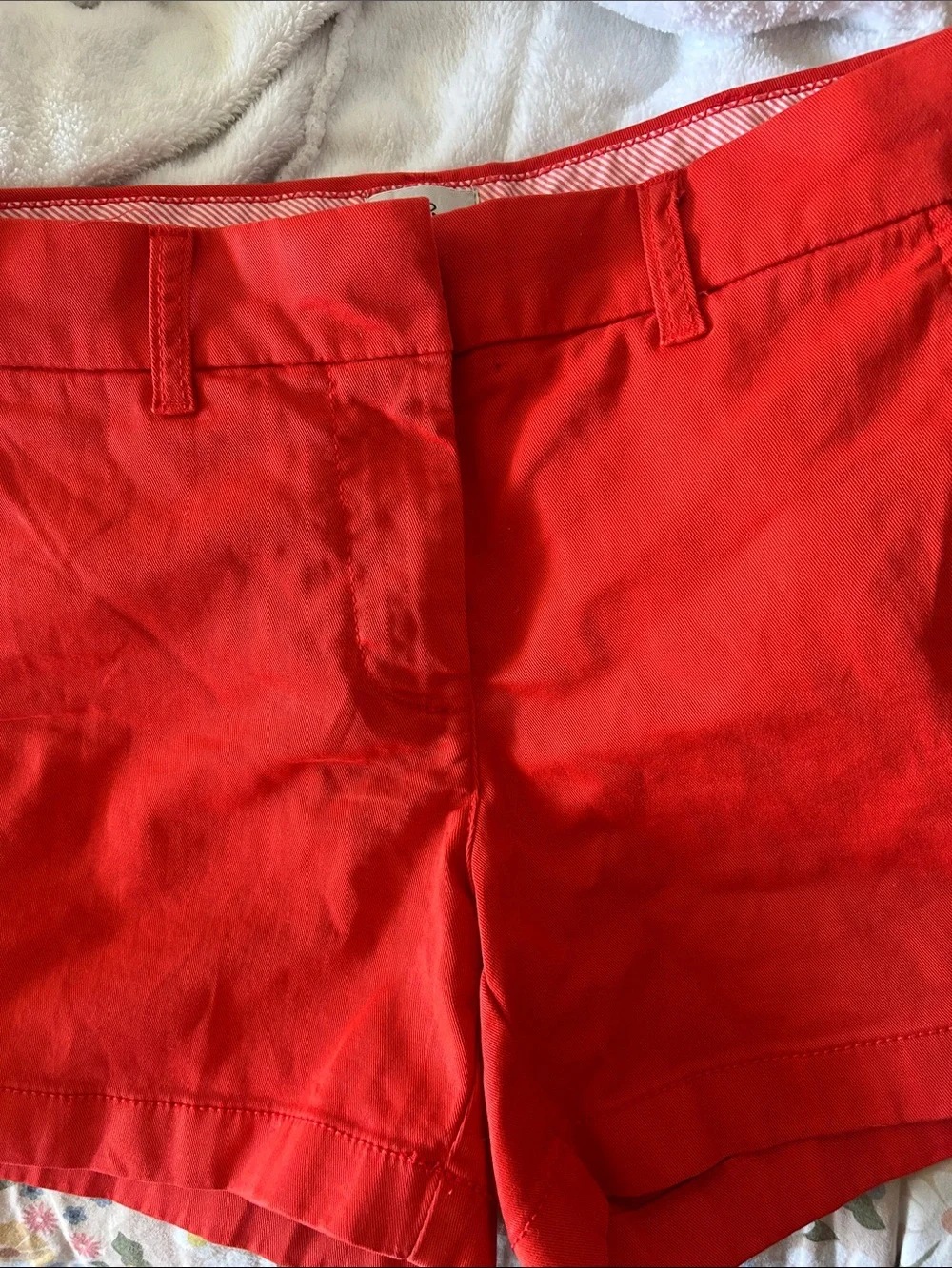 J. Crew Bright Red Cotton Bermuda Shorts